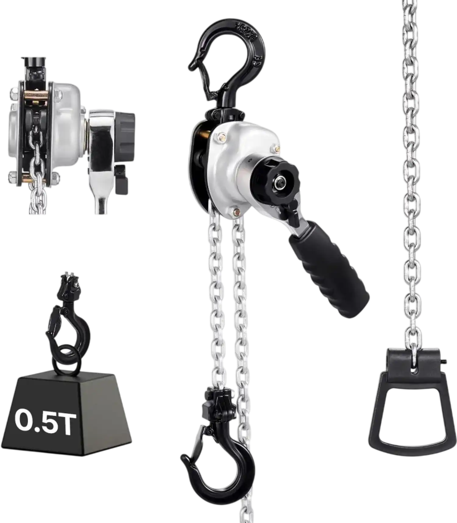 Vevor Manual Lever Chain Hoist 1/2T 1100 lbs Capacity 10' Lift New