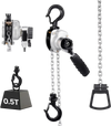 VEVOR Manual Lever Chain Hoist, 1/2T 1100LBS Capacity Heavy Duty Come Along, 10FT Lift G80 Alloy Steel Chain With Dual Pawl Mechanical Brake,360°Rotating Hooks, for Warehouse Construction Garage