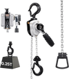 VEVOR Manual Lever Chain Hoist, 1/4T 550LBS Capacity Heavy Duty Come Along, 5FT Lift G80 Alloy Steel Chain With Dual Pawl Mechanical Brake,360°Rotating Hooks, for Warehouse Construction Garage