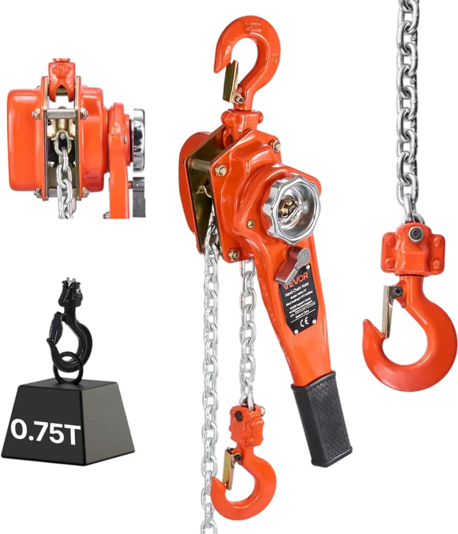 Vevor Manual Lever Chain Hoist 3/4T 1650 lbs Capacity 10' Lift New