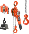 VEVOR Manual Lever Chain Hoist, 3/4T 1650LBS Capacity Heavy Duty Come Along, 20FT Lift G80 Alloy Steel Chain With Dual Pawl Mechanical Brake,360°Rotating Hooks, for Warehouse Construction Garage