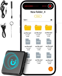 VEVOR Magnetic Voice Activated Recorder, 128GB, Digital Voice Recorder with Playback, 8730 Hours Recording Storage 100 Hours Battery Time, USB-C Audio Recorder MP3 for Lectures, Meetings, Interviews