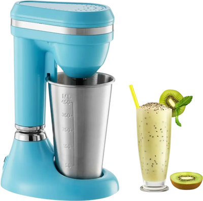 VEVOR Milkshake Maker, 100W Milk Shake Maker Mixer, Single Head Drink Mixer Blender Machine, Dual-Speed Adjustment Milkshake Blender with Stainless Steel Cup, for Home, Kitchen, Bar & Beverage Shop