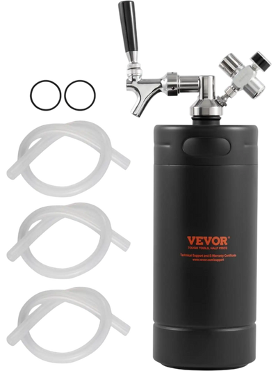 Vevor Mini Keg Pressurized Beer Growler Tap System 128 oz 4 L Stainless Steel New