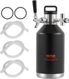 VEVOR Beer Growler Tap System, 128Oz 4L Mini Keg, 304 Stainless Steel Pressurized Beer Growler, Keg Growler with Pressure Display, CO2 Regulator Faucet, Leak-Proof Ring For Draft, Homebrew, Craft Beer
