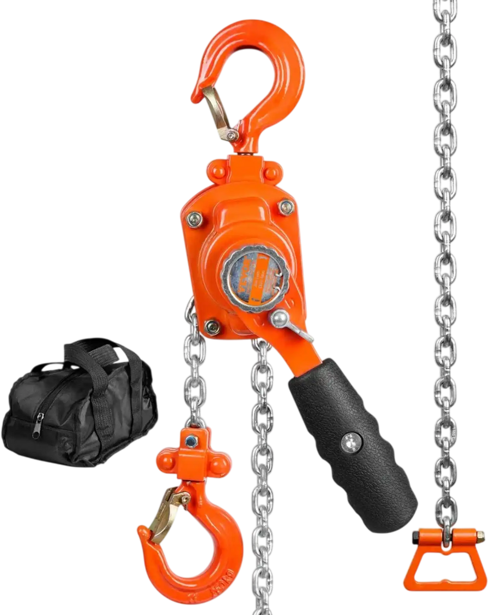 VEVOR Manual Lever Chain Hoist, 1/4 Ton 550 lbs Capacity 5 FT Come Along, G80 Galvanized Carbon Steel with Weston Double-Pawl Brake, Auto Chain Leading & 360° Rotation Hook, for Garage Factory Dock