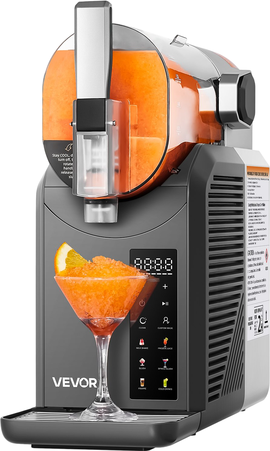 VEVOR Slushie Machine, 2L/68oz No Ice Needed Slushy Machine for Home, Frozen Drink Maker with 6 Preset Programs, Margarita Machine with Self-Cleaning, Frozen Margaritas, Frappés, Milkshake, and More