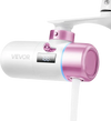 VEVOR Skincare Water Filter, Faucet Mount Water Filters with Micro-nano Bubble for Skin, Sink Tap Purifier, Removes Chlorine with 1 Filter, for Kitchen and Bathroom Faucets, Pink + Gold