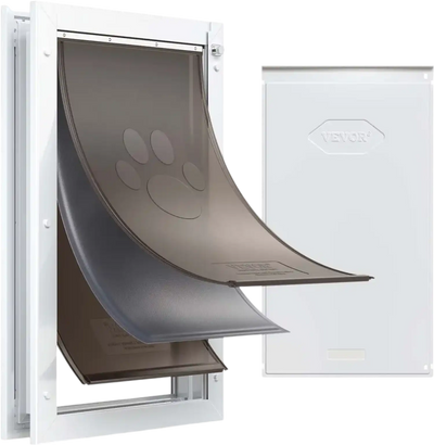 Vevor Pet Door X-Large Weatherproof Magnetic Flap White New