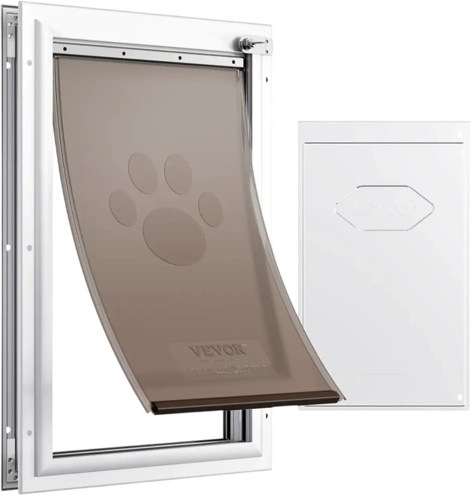 Vevor Pet Door Aluminum Frame Locking Magnetic Flap Weatherproof 13.27