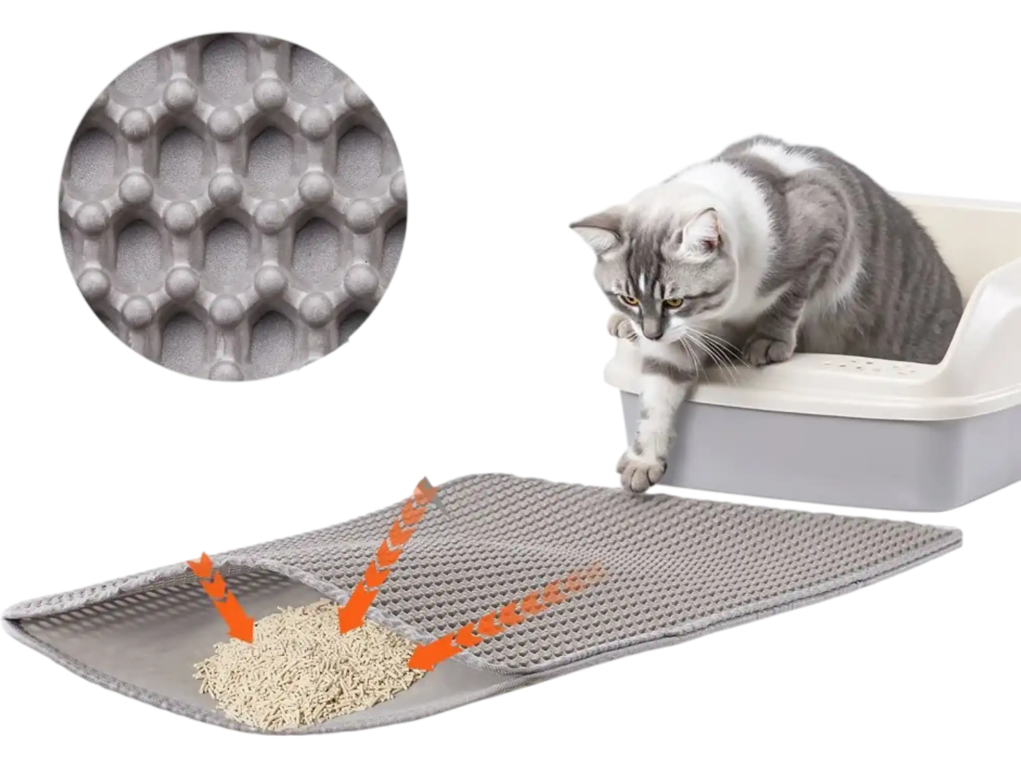 Vevor Cat Litter Mat Double-Layer 24 x 15