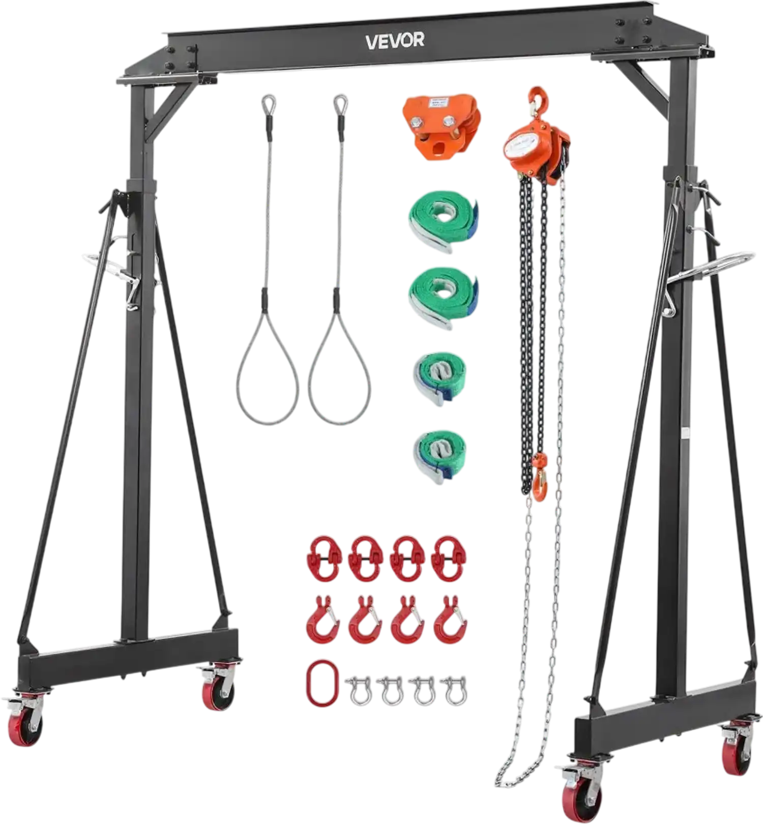 Vevor Gantry Crane Adjustable 4400 lbs Portable Shop Lift Hoist New