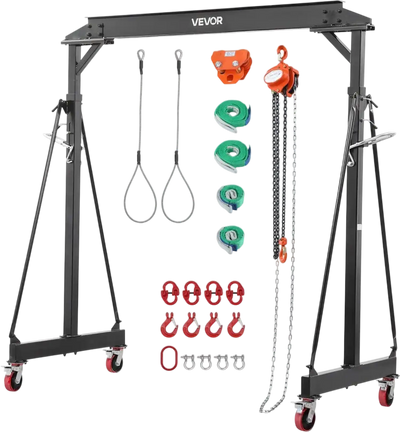 Vevor Gantry Crane Adjustable 4400 lbs Portable Shop Lift Hoist New