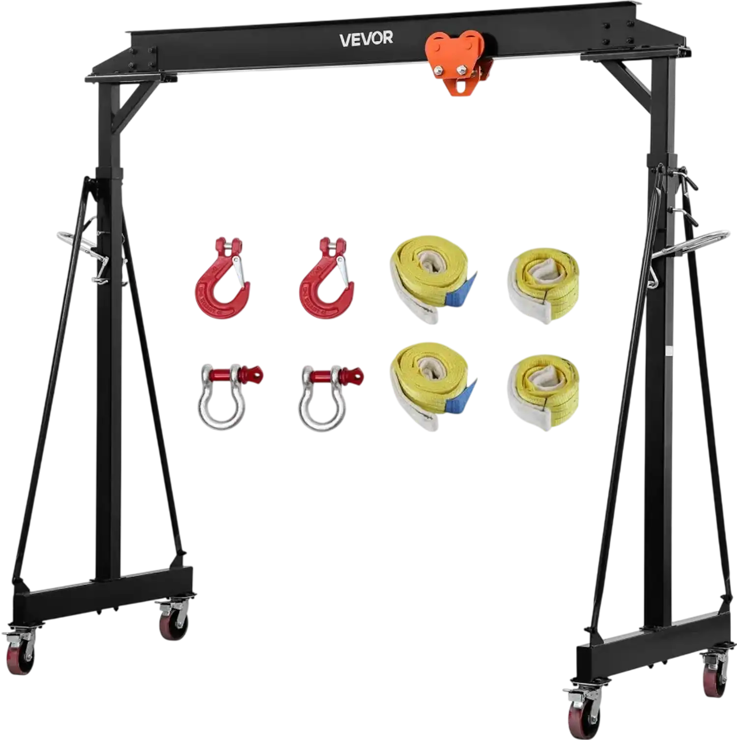 Vevor Gantry Crane Adjustable 5000 lbs Portable Shop Lift Hoist New