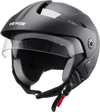 VEVOR Motorcycle Helmet, 3/4-Face, Smart Street ABS & High Density Helmet with Interchangeable Lens, DOT Approved Comfortable Motocross Helmet, Fit for Youth & Adults