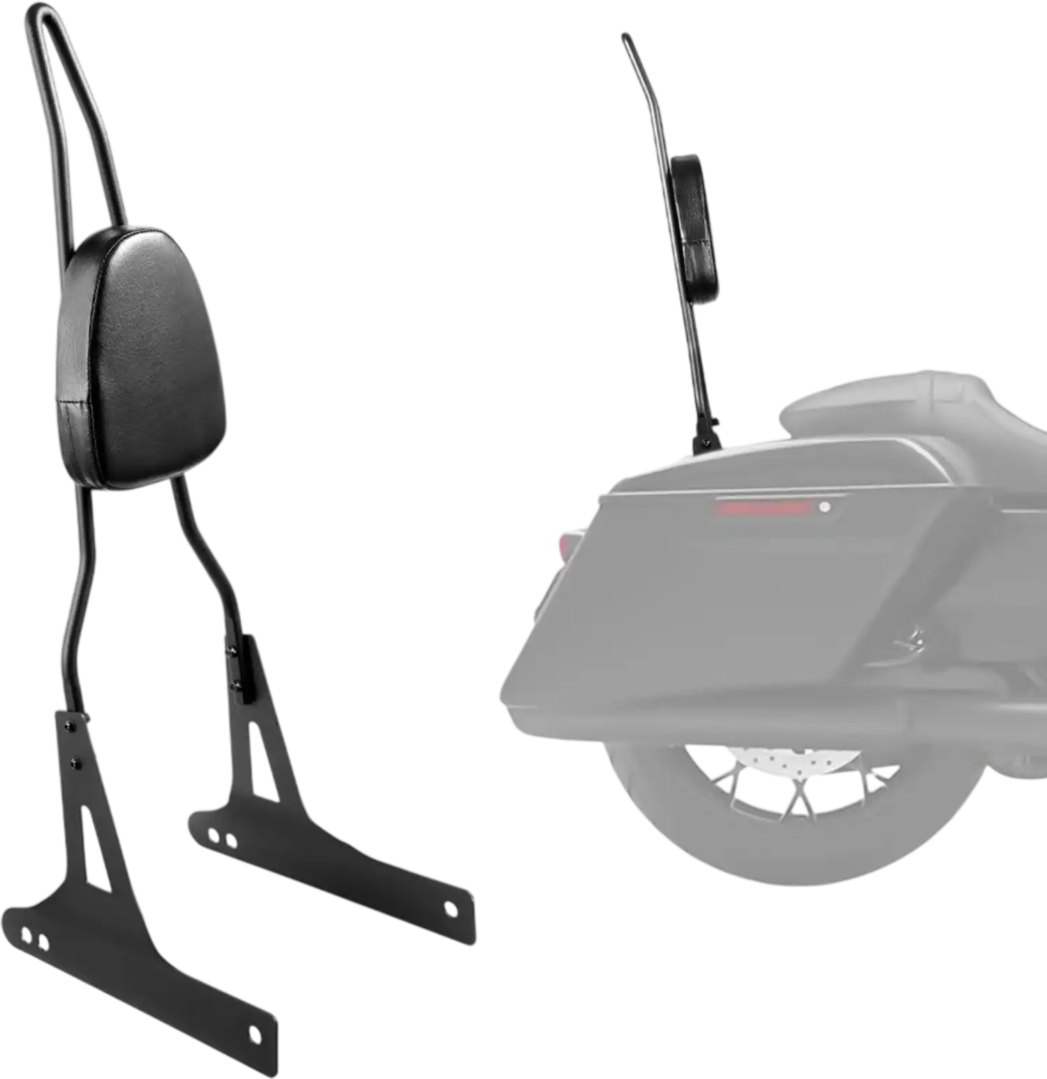 Vevor Motorcycle Backrest Sissy Bar Detachable Passenger Backrest for Harley-Davidson Dyna 29