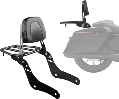 Vevor Motorcycle Backrest Sissy Bar with Luggage Rack for Honda Rebel CMX 1100 18