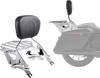 Motorcycle Backrest Sissy Bar with Luggage Rack, Compatible with Harley-Davidson Touring Models, Street Glide, Road Glide, and Road King, Detachable Passenger Backrest for Motorcycles