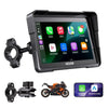 VEVOR 7 Inch Wireless Motorcycle Carplay with Apple Carplay & Android Auto, HD Touchscreen GPS Navigation System with Voice Control, Dual Bluetooth, Siri & Google Assistant, IP67 - Fit All Motorcycles