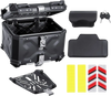 VEVOR Motorcycle Top Case, Universal Aluminum Alloy Motorbike Tail Box with Leather Lining, 45L Waterproof Detachable Motorcycle Top Box with Lock & Back Cushion, Fit for 99% of Motorcycle Frames