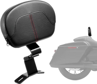 Motorcycle Backrest Sissy Bar, Compatible with Harley-Davidson Touring Street Glide, Road Glide, and Road King, 12.2-Inch Height Detachable Rider Backrest, Black