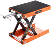VEVOR Motorcycle Lift, 1100 LBS Motorcycle Scissor Lift Jack with Wide Deck & Safety Pin, 3.7"-13.8" Center Hoist Crank Stand, Steel Scissor Jack for Street Bikes, Cruiser Bikes, Touring Motorcycles