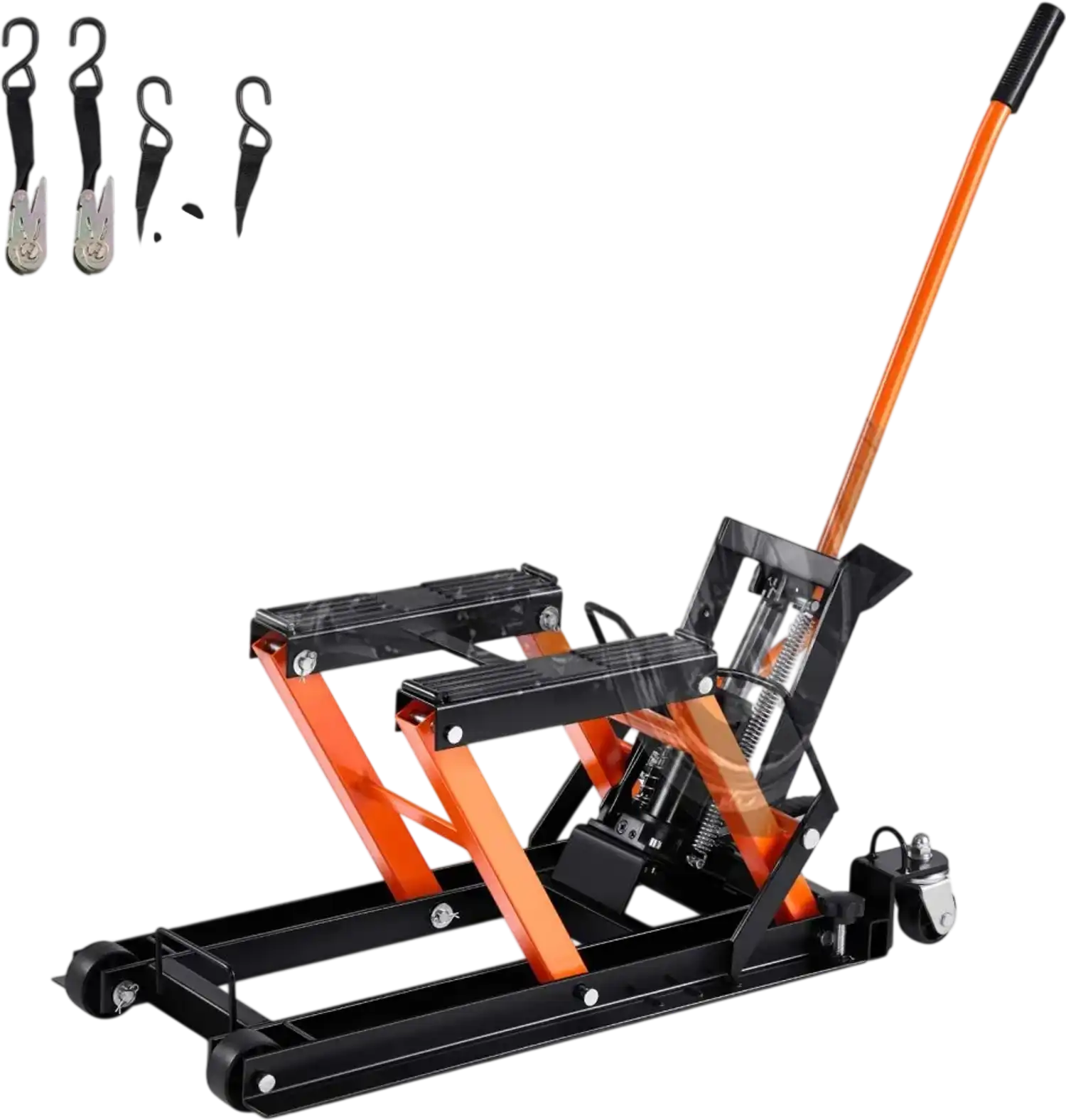 Vevor Motorcycle Lift Jack Hydraulic Steel 1500 lbs Scissor Hoist Stand with 4 Wheels New