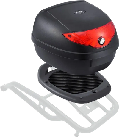 Vevor Motorcycle Top Case 24L Waterproof Detachable Tail Box with Reflective Panel New