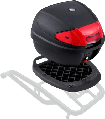 Vevor Motorcycle Top Case 38L Waterproof Detachable Tail Box with Reflective Panel New