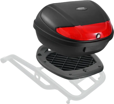 Vevor Motorcycle Top Case 62L Waterproof Detachable Tail Box with Reflective Panel New