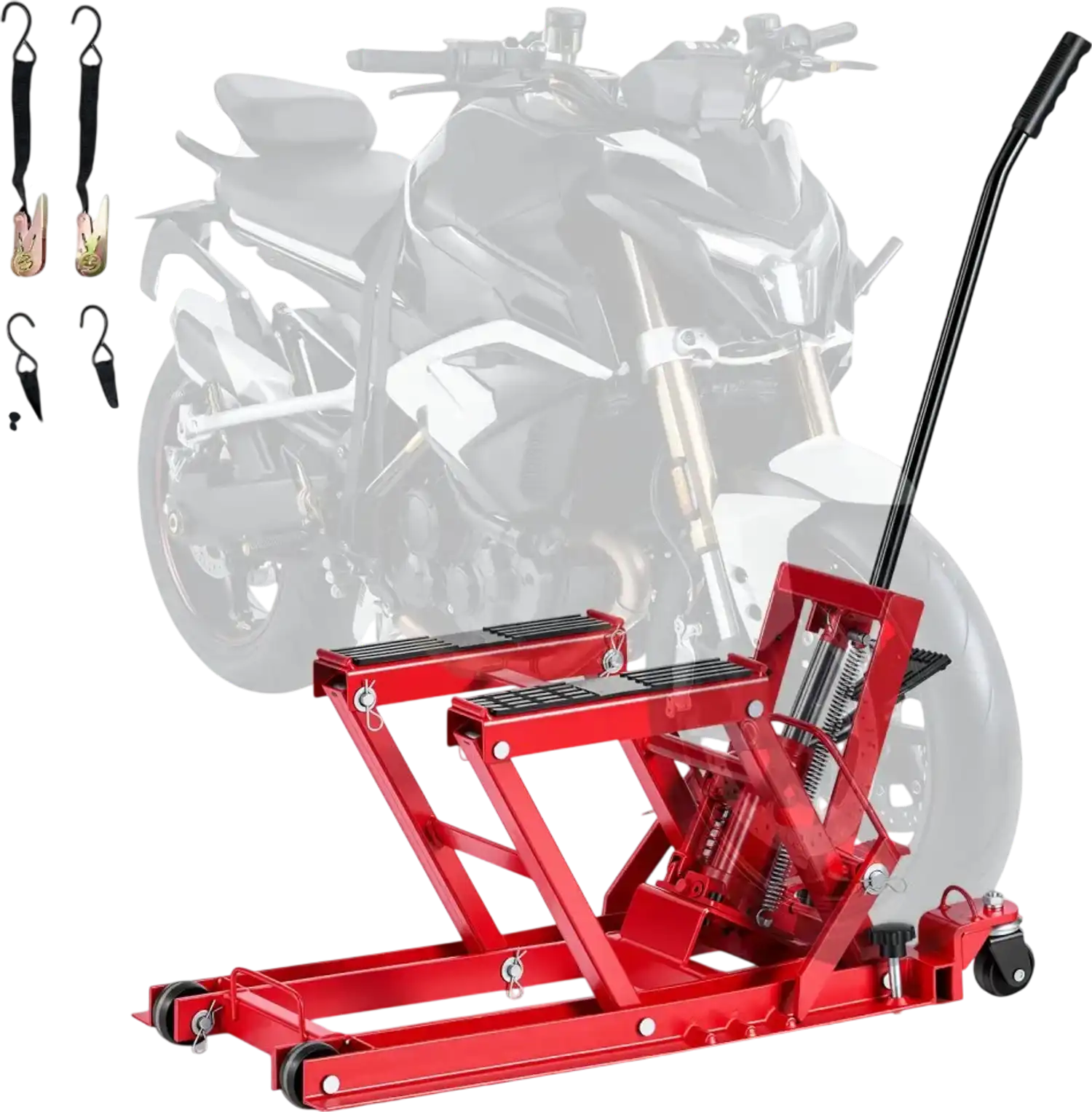 Vevor Motorcycle Lift Hydraulic Jack Hoist Stand 1500 lbs New