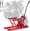 VEVOR Hydraulic Motorcycle Lift Jack, 1500 lbs Capacity, ATV Lift Jack Portable Motorcycle Hoist Stand with 4 Wheels, 4.5"-15.2" Height Range, Hydraulic Foot-Operated Hoist Stand for ATVs, Dirt Bikes