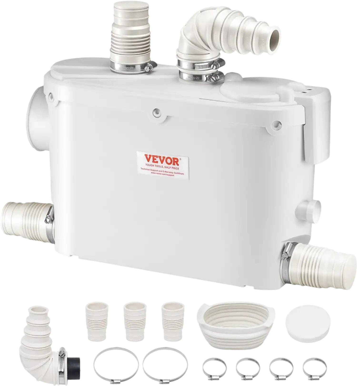 Vevor Macerator Pump 500W 29 GPM Wall-Hung Toilet Wastewater Disposal New