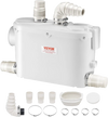 VEVOR Macerator Pump, 500W, 29 GPM Flow, 26 ft/8 m Head, Macerator Wall-Hung Toilet Pump with 4 Water Inlets, Waste Water Disposal Upflush Machine for Toilet, Basement, Shower, Sink, Laundry, Bathtub