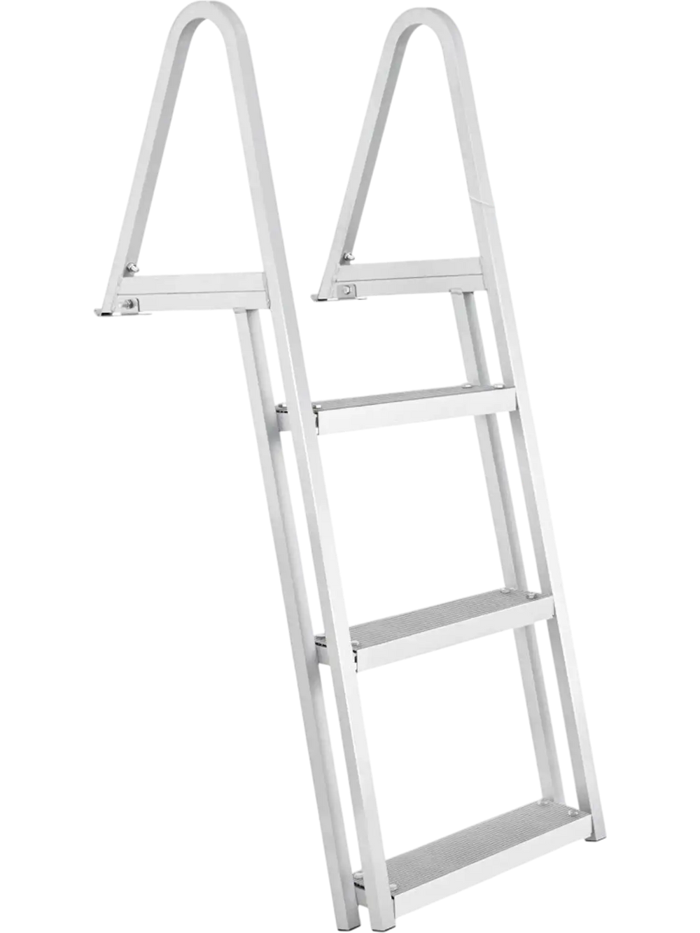 VEVOR Dock Ladder, Removable 3 Steps, 350 lbs Load Capacity, Aluminum Alloy Pontoon Boat Ladder with 4'' Wide Step & Nonslip Mat, Easy to Install for Ship/Lake/Pool/Marine Boarding