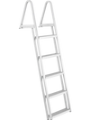 VEVOR Removable Dock Ladder 5 Steps, 350 lbs Load Capacity, Pontoon Boat Ladder with 4'' Wide Step & Nonslip Design for Ship/Lake/Pool/Marine Boarding