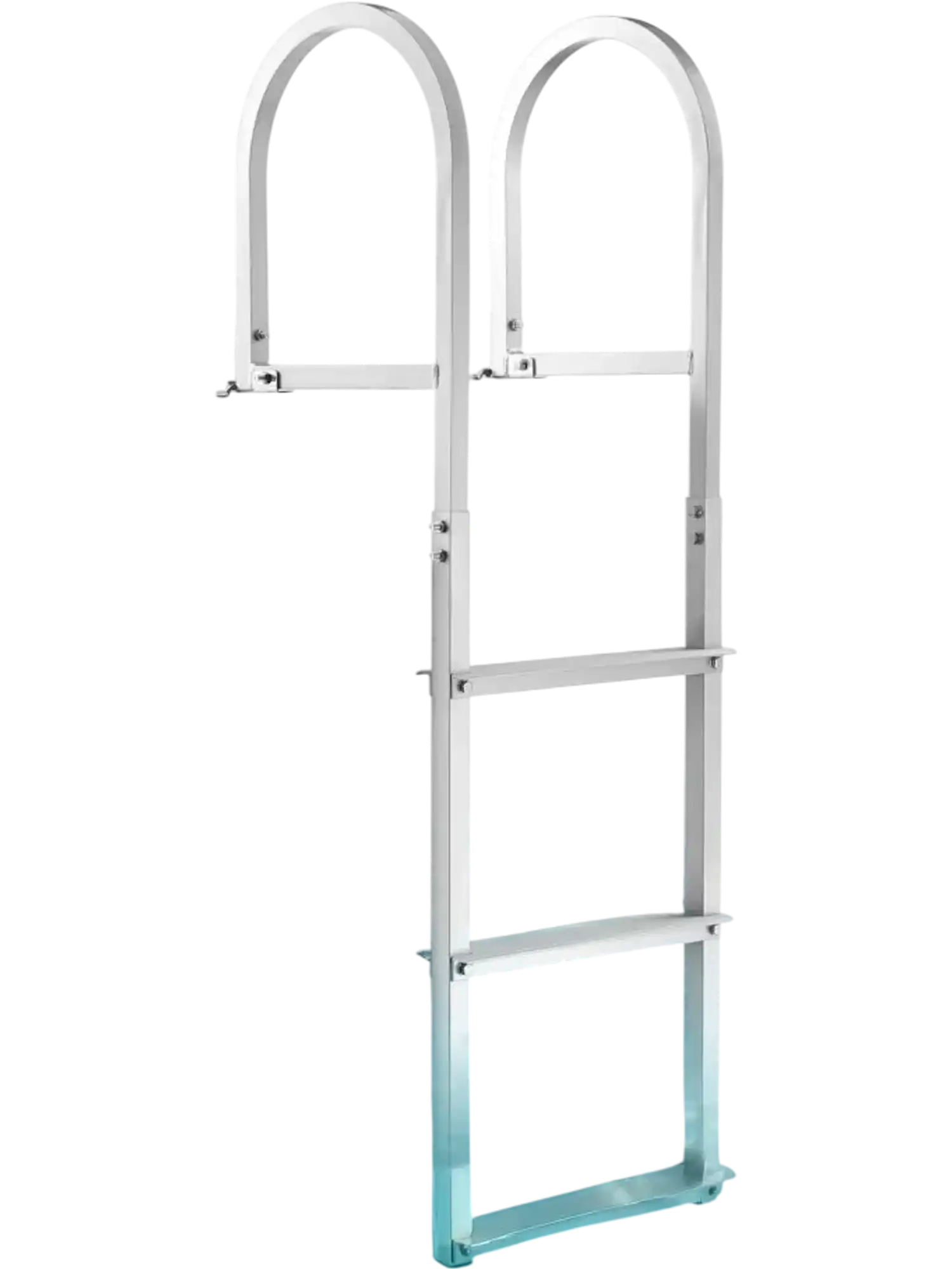 Vevor Dock Ladder Removable 3-Step Aluminum Alloy Pontoon Boat Ladder 500 lbs New