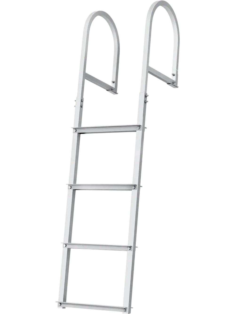 VEVOR Dock Ladder, Removable 4 Steps, 500 lbs Load Capacity, Aluminum Alloy Pontoon Boat Ladder with 3.1'' Wide Step & Nonslip Rubber Mat, Easy to Install for Ship/Lake/Pool/Marine Boarding
