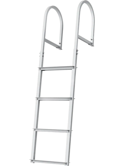 Vevor Dock Ladder Removable 4-Step Aluminum Alloy Pontoon Boat Boarding Ladder New