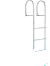 VEVOR Removable Dock Ladder, 4 Steps, Aluminum Alloy Pontoon Boat Swim Ladder, with Non-Slip Wide Steps, 500 lbs Weight Capacity, Quick Release Design, for Lake Swimming, Pool, Boat, Marine Boarding