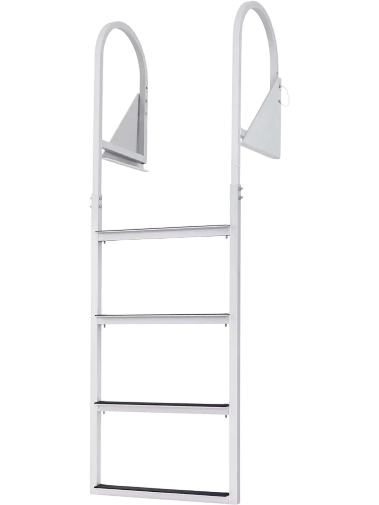 Vevor Dock Ladder Flip-Up 4-Step Aluminum Alloy Pontoon Boat Ladder New