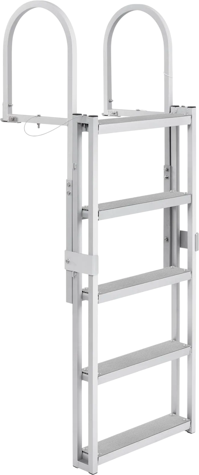 Vevor Dock Ladder 5 Steps 66.9-78.9 in. Retractable Aluminum Alloy 350 lb. Capacity New