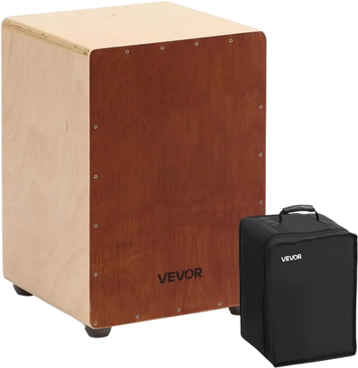Vevor Cajon Box Drum Birchwood Percussion Instrument with Snare Wires & Travel Bag New