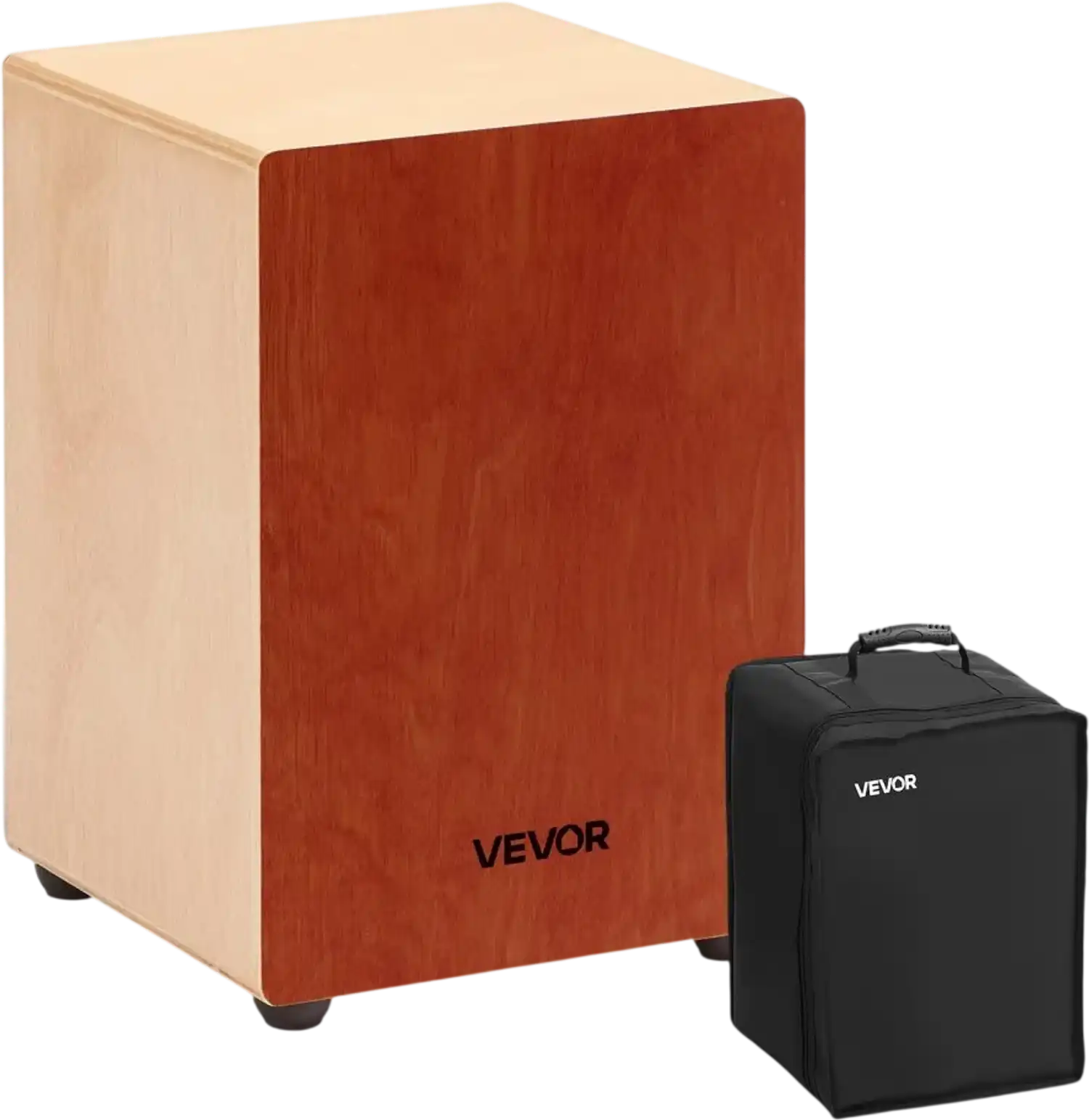 Vevor Cajon Drum Birch Wood Box Drum with Guitar Strings & Travel Bag New