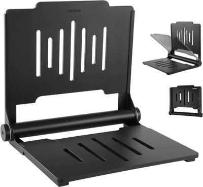 VEVOR Foldable Shower Seat Wall Mounted, 17.8