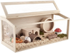 VEVOR Wooden Hamster Cage 48"x20.1"x20.1" 270° Viewing Hamster Habitat, Chewproof Acrylic Small Animal Cage with Openable Top, Large Pet Enclosure for Syrian/Dwarf Hamsters, Guinea Pigs & Gerbils