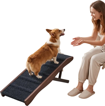 Vevor Dog Ramp Foldable Adjustable Pet Ramp for Bed 35