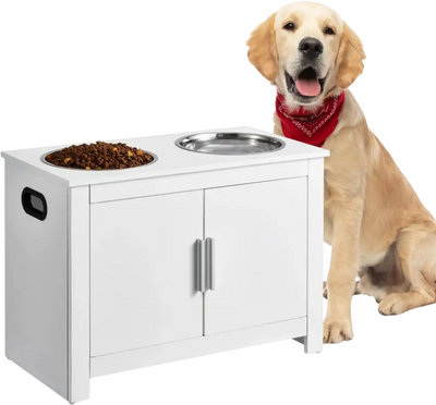 Vevor Pet Feeding Station Elevated Dog Bowls with Storage Cabinet New
