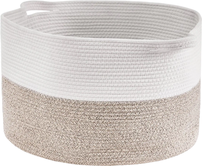 Vevor Storage Basket 87L Cotton Rope Woven Blanket Basket 22