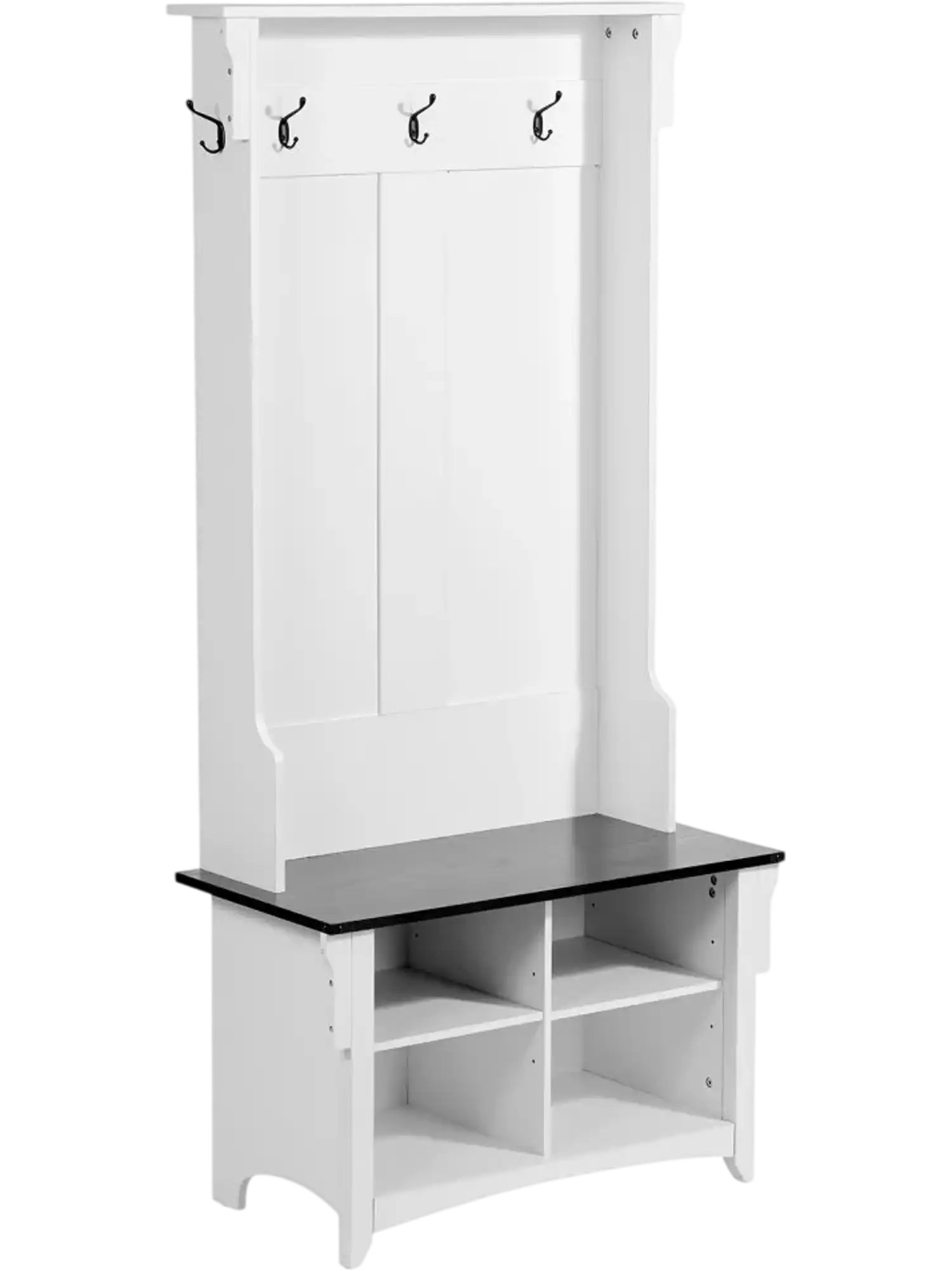 Vevor Hall Tree Entryway Bench with Shoe Storage and 5 Hooks New